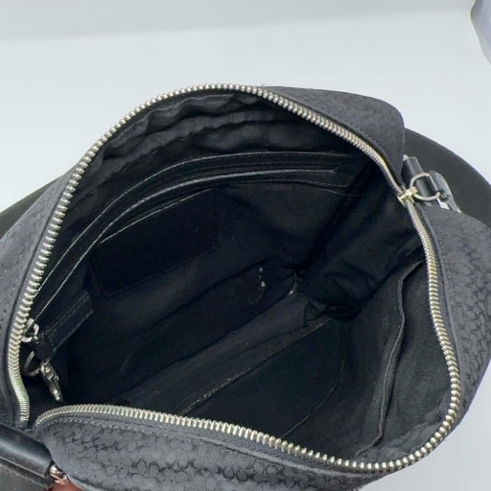 Coach E35-5058 Black Signature Jacquard Flight Bag Crossbody Messenger Y2K - Picture 6 of 15